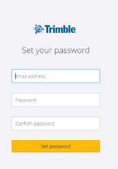 Trimble ID Set your password
